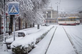 Snow in Odesa