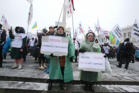 Participants of the SaveFOP movement demonstration