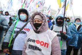 Participants of the SaveFOP movement demonstration