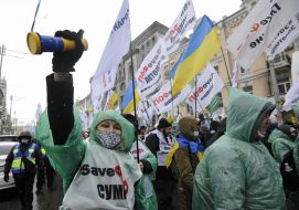 Participants of the SaveFOP movement demonstration