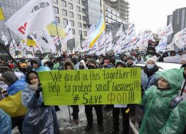 Participants of the SaveFOP movement demonstration