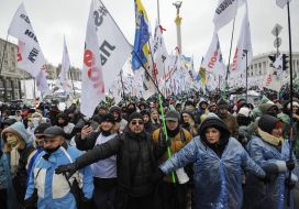 Participants of the SaveFOP movement demonstration