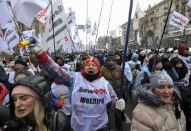 Participants of the SaveFOP movement demonstration