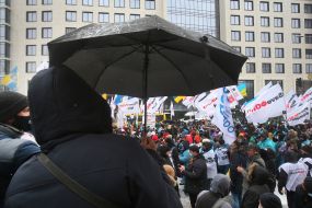 Participants of the SaveFOP movement demonstration