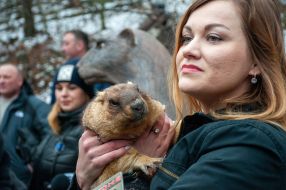 Nadiya Tokarska and marmot Tymko