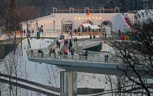 Пішохідно-велосипедний міст через Володимирський узвіз