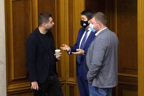 Davyd Arakhamiya, Dmytro Razumkov, Oleksandr Korniyenko