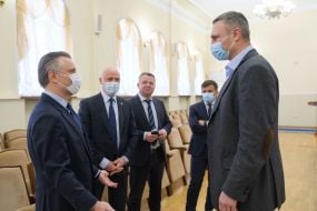 Yuriy Vitrenko, Hennadiy Trukhanov and Vitaliy Klychko