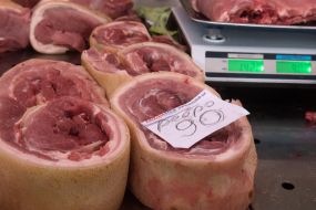 The price of meat in one of the markets in Zaporozhye