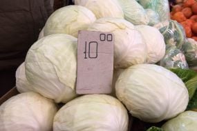 The price of cabbage in one of the markets in Zaporozhye
