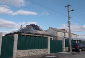 The house where the solar station is installed