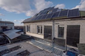 The house where the solar station is installed