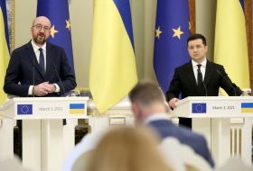 Vladimir Zelensky and Charles Michel