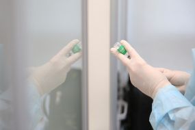 Ampoule with CoviShield vaccine