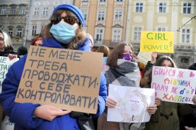 Марш феминисток во Львове