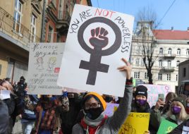 Марш феминисток во Львове