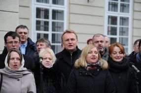 Performance of the National Anthem of Ukraine in Lviv