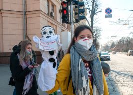 Picket of employees of Kharkiv theaters in Kharkiv