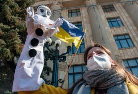 Picket of employees of Kharkiv theaters in Kharkiv
