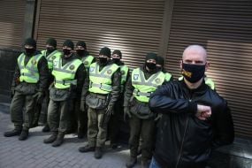 Protesters near the GPU