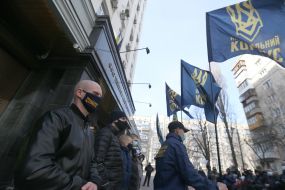 Protesters near the GPU