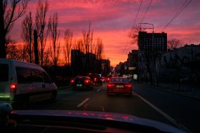 Закат в Киеве