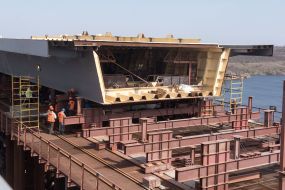 Construction of bridge crossings in Zaporozhye