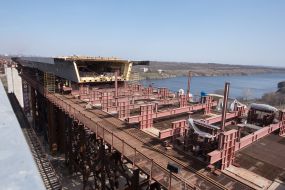 Construction of bridge crossings in Zaporozhye