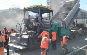 Road works in Kiev