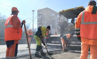 Road works in Kiev