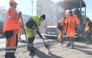 Road works in Kiev