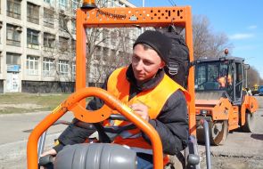 Road works in Kiev