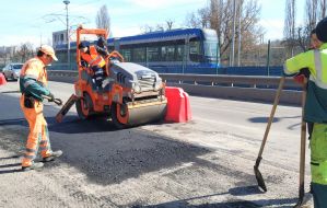 Road works in Kiev