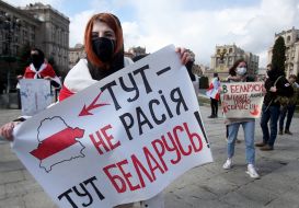 Action in support of the Belarusian people in Kyiv