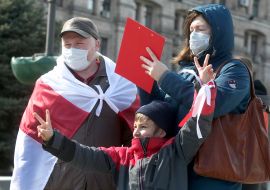 Action in support of the Belarusian people in Kyiv