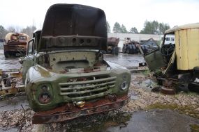 Экспозиция ликвидационной техники в г. Припять