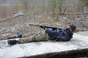 Тренировка резервистов отдельной бригады теробороны Киева