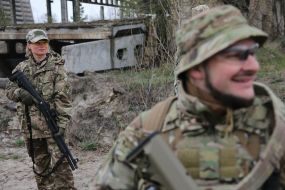 Training of reservists of a separate brigade of terrorist defense of Kyiv