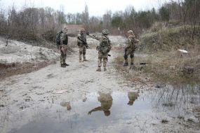 Training of reservists of a separate brigade of terrorist defense of Kyiv