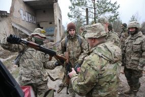 Training of reservists of a separate brigade of terrorist defense of Kyiv