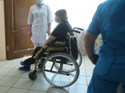 A resident of the Kyiv geriatric boarding house