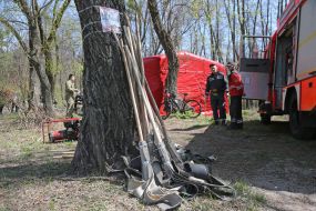 Specialized trainings of Kyiv rescue and communal services for counteraction and liquidation of consequences of forest fires
