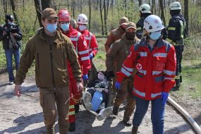 Specialized trainings of Kyiv rescue and communal services for counteraction and liquidation of consequences of forest fires