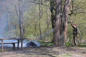 Specialized trainings of Kyiv rescue and communal services for counteraction and liquidation of consequences of forest fires