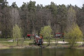 Specialized trainings of Kyiv rescue and communal services for counteraction and liquidation of consequences of forest fires