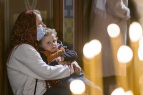 Easter service in St. Michael's Cathedral