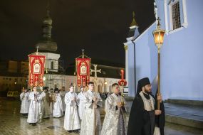 Easter service in St. Michael's Cathedral