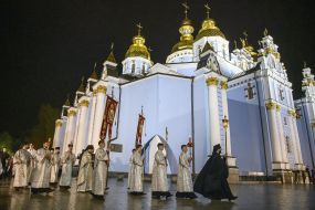 Easter service in St. Michael's Cathedral