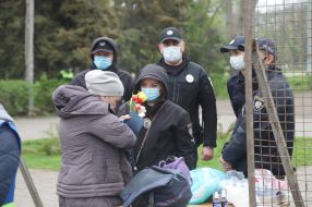 Militiamen during actions on the occasion of the 7th anniversary of tragedy on May 2 in Odesa