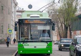 Trolleybus parade in Kharkiv